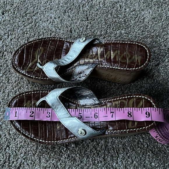 Sam Edelman Cork Wedge Heel Flip Flops, Size 36.5 - Picture 4 of 5